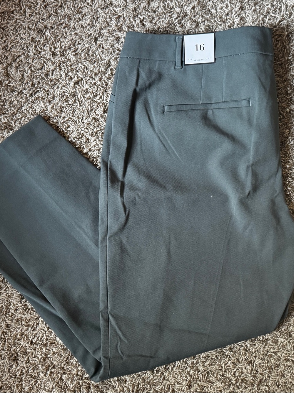 White House Black Market Olive Green Cropped Dress Pants